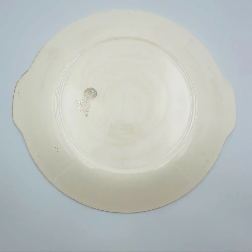 Royal China Cake Plate Sebring Ohio VTG 1960s Serving Platter Decorative Dish